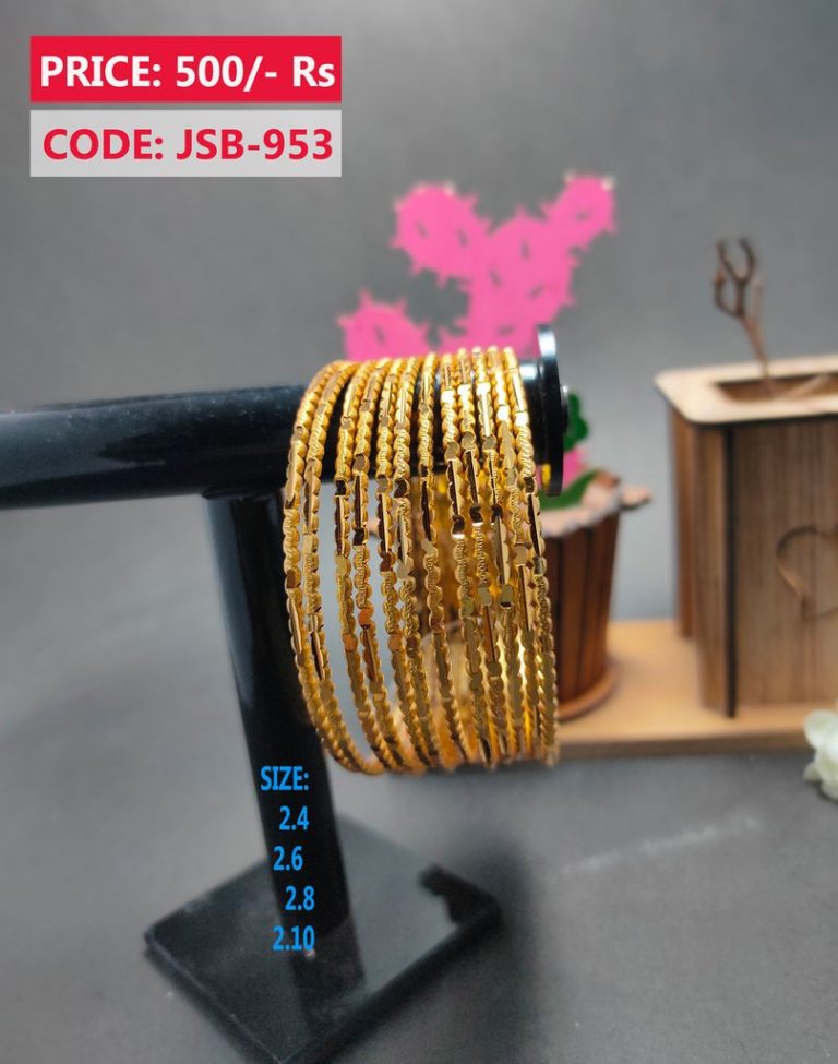 Glimmery Gold Plated Bangle Jewellery Set J S Jewellery Store PK