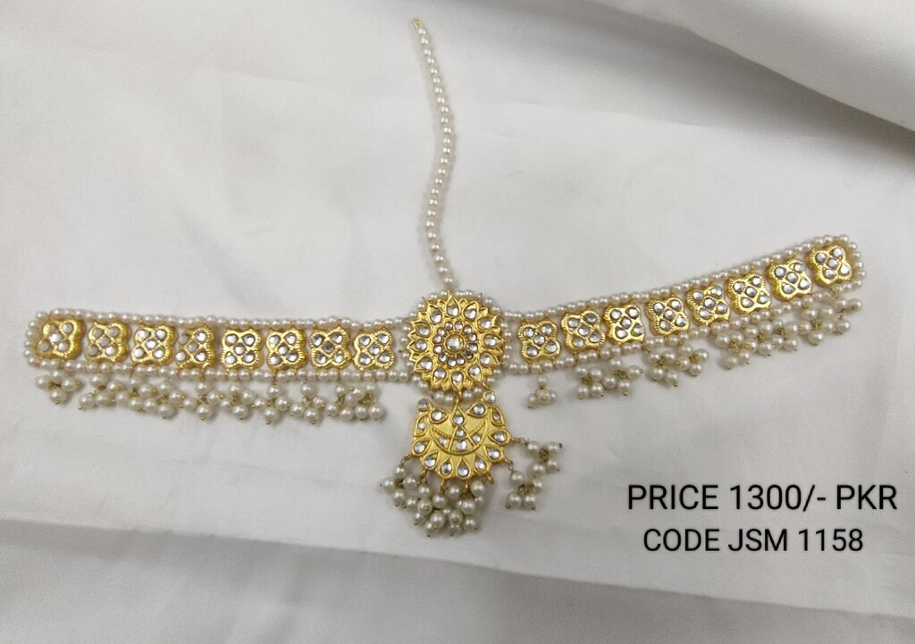 Matha patti hot sale design gold